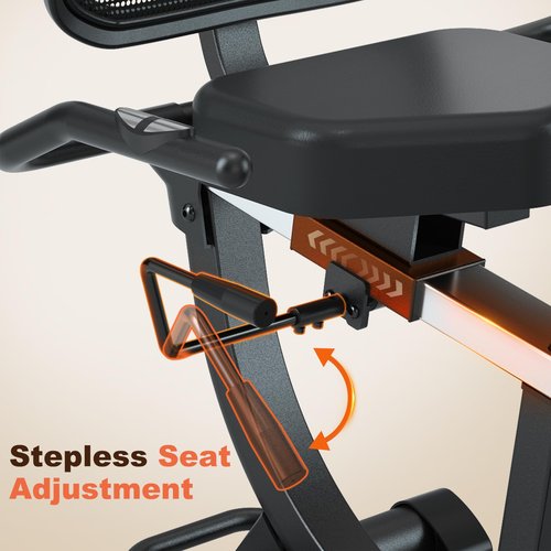 SNODE Magnetic Recumbent Exercise Bike for Home, Recumbent Bike for Rehab and Seniors, Recumbent Stationary Bike with LCD Monitor and Large Seat Cushion & Mesh Backrest, 330LB Weight Capacity