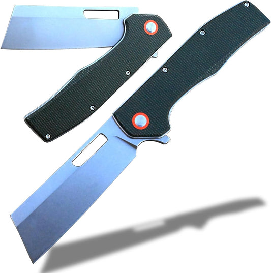 YAK & YETI Multifunctional Micarta Handle Folding Knife- Everyday Carry Knife for Men and Women - Indoor or Outdoor-Camping and Hunting knife-D2 steel Blade knives