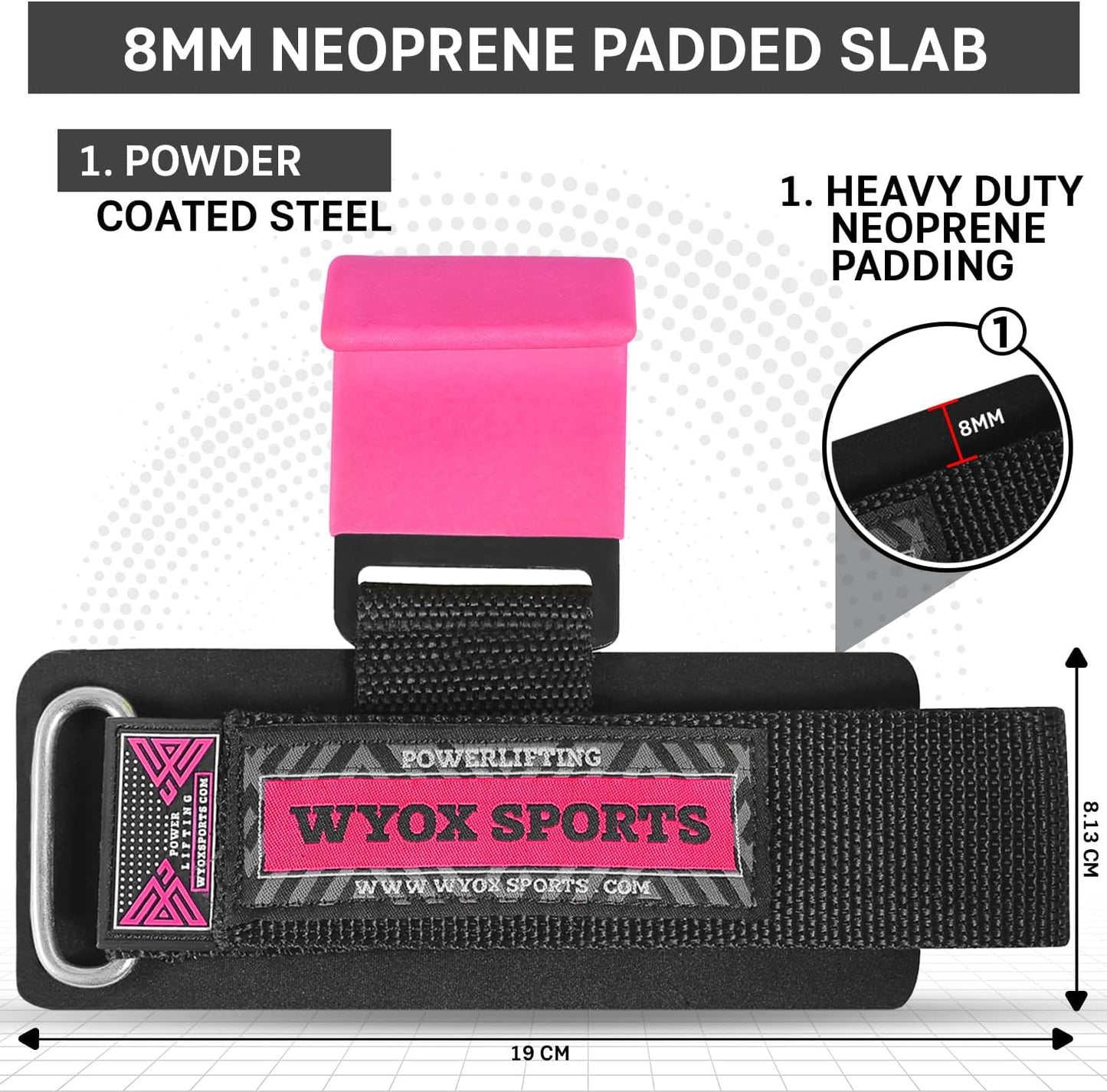 WYOX Weight Lifting Hooks for Men & Women (Pair) – Heavy Duty Wrist Support Straps with Hooks for Deadlifts, Pull Ups, Shrugs – Gym Lifting Straps with Grip Assist for Weightlifting & Strength Training