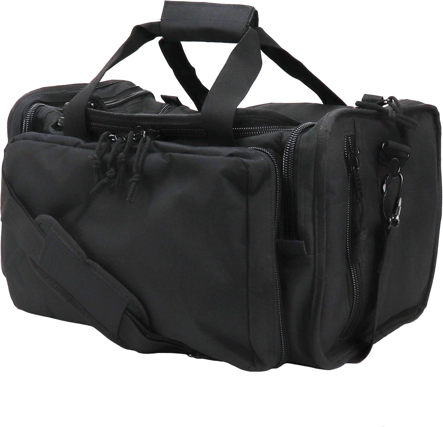 Tactical Range Bag with Removable Pistol Pouches - Duffle for Ammo, Shooting & Hunting