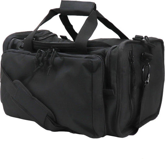 Tactical Range Bag with Removable Pistol Pouches - Duffle for Ammo, Shooting & Hunting