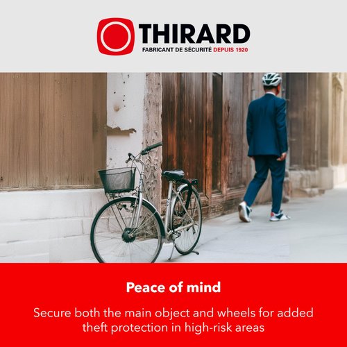 THIRARD Heavy-Duty Chain Lock – 3.94ft Hardened Steel, 10mm Cut-Resistant Links, PVC Weatherproof Coating – Ultimate Anti-Theft Protection for Bikes, Motorcycles, Gates & Fences, High-Security Design