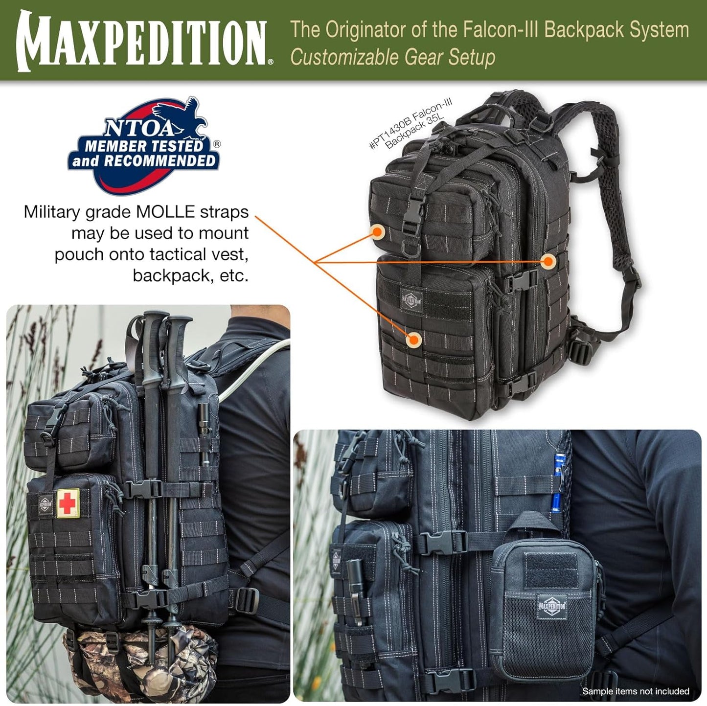 MaxpeditionFalcon-III™ Backpack (Black)