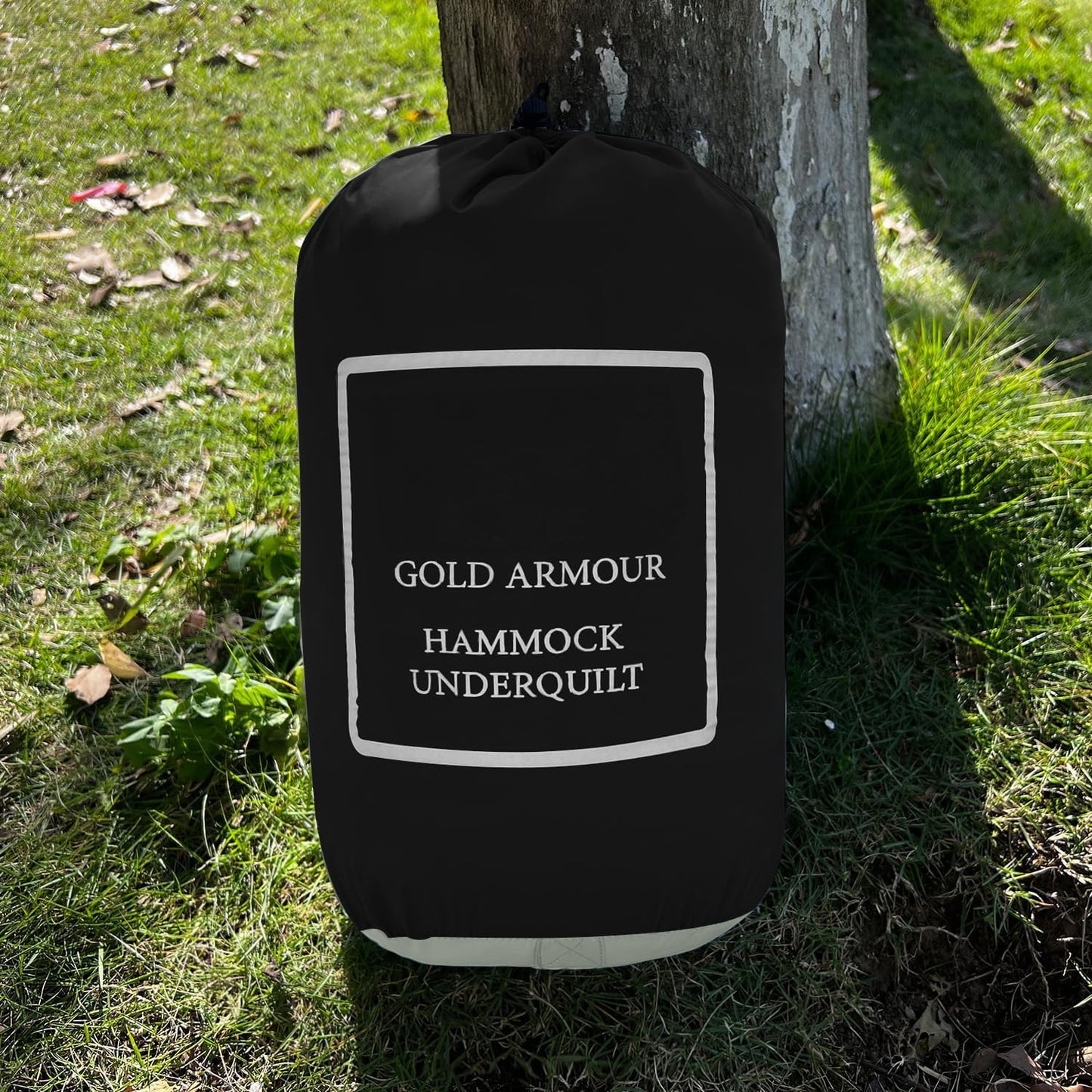 Gold Armour Hammock Underquilt for Single Hammocks and Double Hammocks, Insulated Warm Underquilt - Essential Camping Equipment Gear Under Quilts for Hammock (Black&Grey)