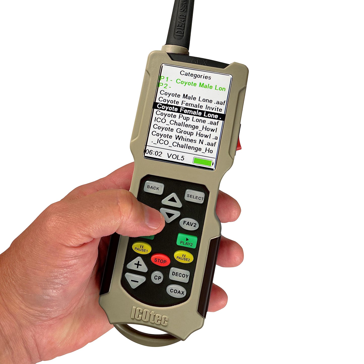 Icotec Nomad+ Programmable Predator Call/Decoy Combo with Bluetooth - 165 Professional Sounds Included - Plays 2 Sounds simultaneously - Holds up to 2,000 Sounds - Pristine Sound Quality