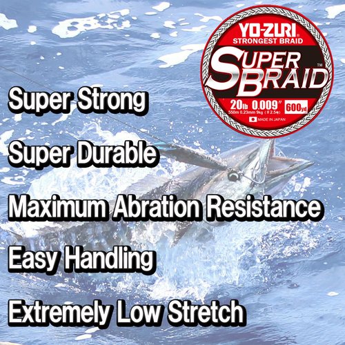 Yo-Zuri Superbraid 660 yd Floating Braid, 5-Color, 40 lb