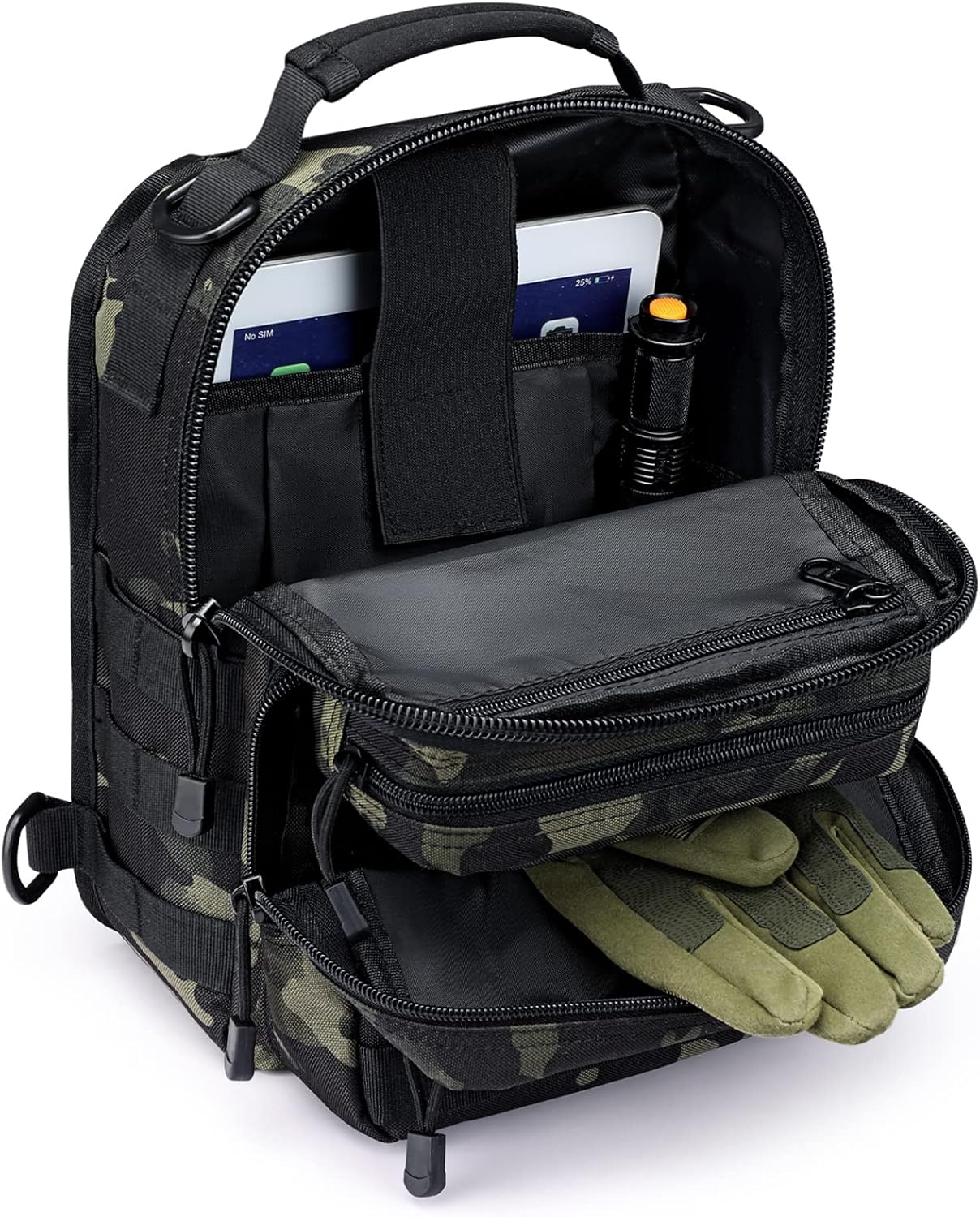 G4Free Tactical Sling Bag Backpack Military Rover Shoulder Sling Pack Molle EDC Small Crossbody Chest Pack