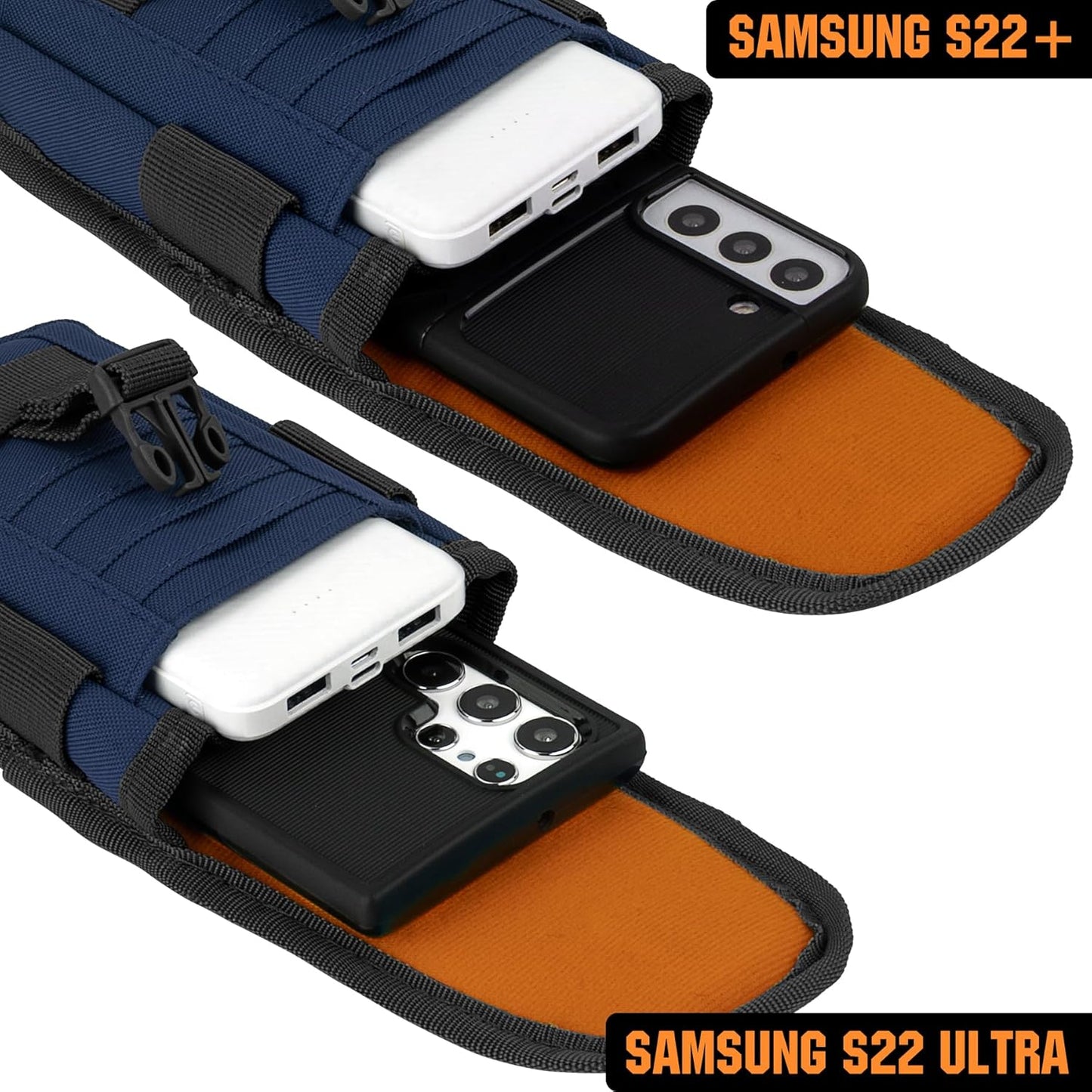 IronSeals Tactical Phone Holster Pouch, Tactical Smartphone Pouches Cellphone Case Molle Gadget Bag Molle Attachment Belt Holder Waist Bag for 4.7"-6.9" with US Flag Patch for iPhone 16 Pro/15 Pro