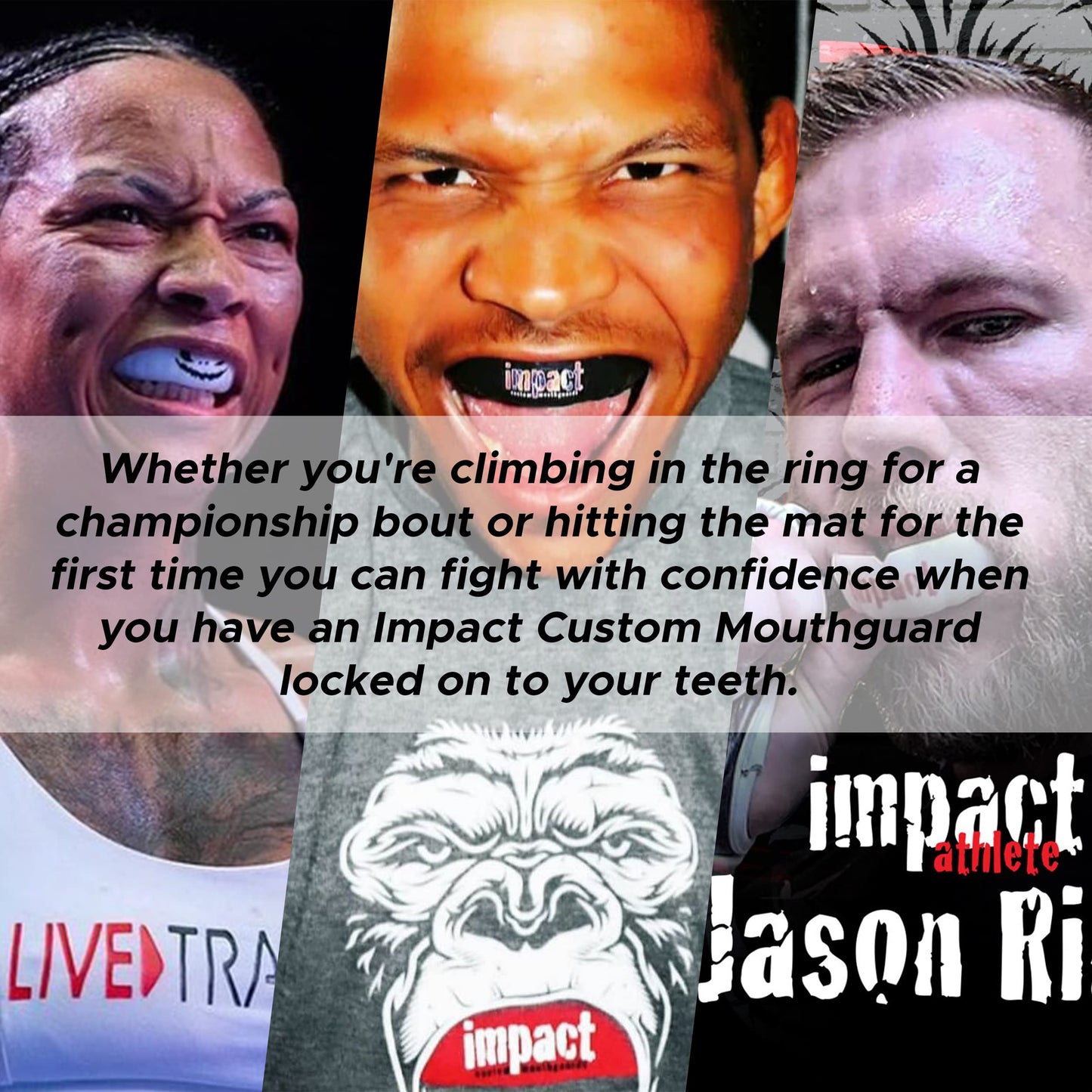 Impact Custom Professional MMA/Boxing/Muay Thai Mouthguard (Black)