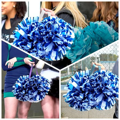 Pom Pony Pom Holder for Backpack Cheer - Adjustable Cheer Pom Poms Holder - Cheer Bag Accessories for Pom Pom Protection (White/5 Pack)