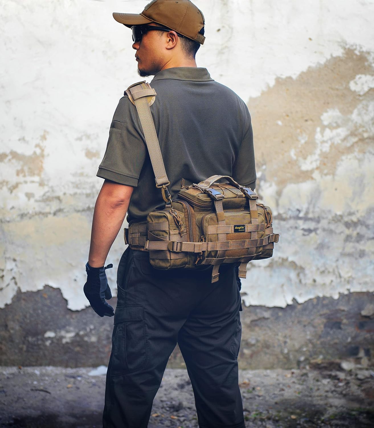 SHANGRI-LA Tactical Range Bag Outdoor Sling Backpack Hiking Fanny Waist Pack