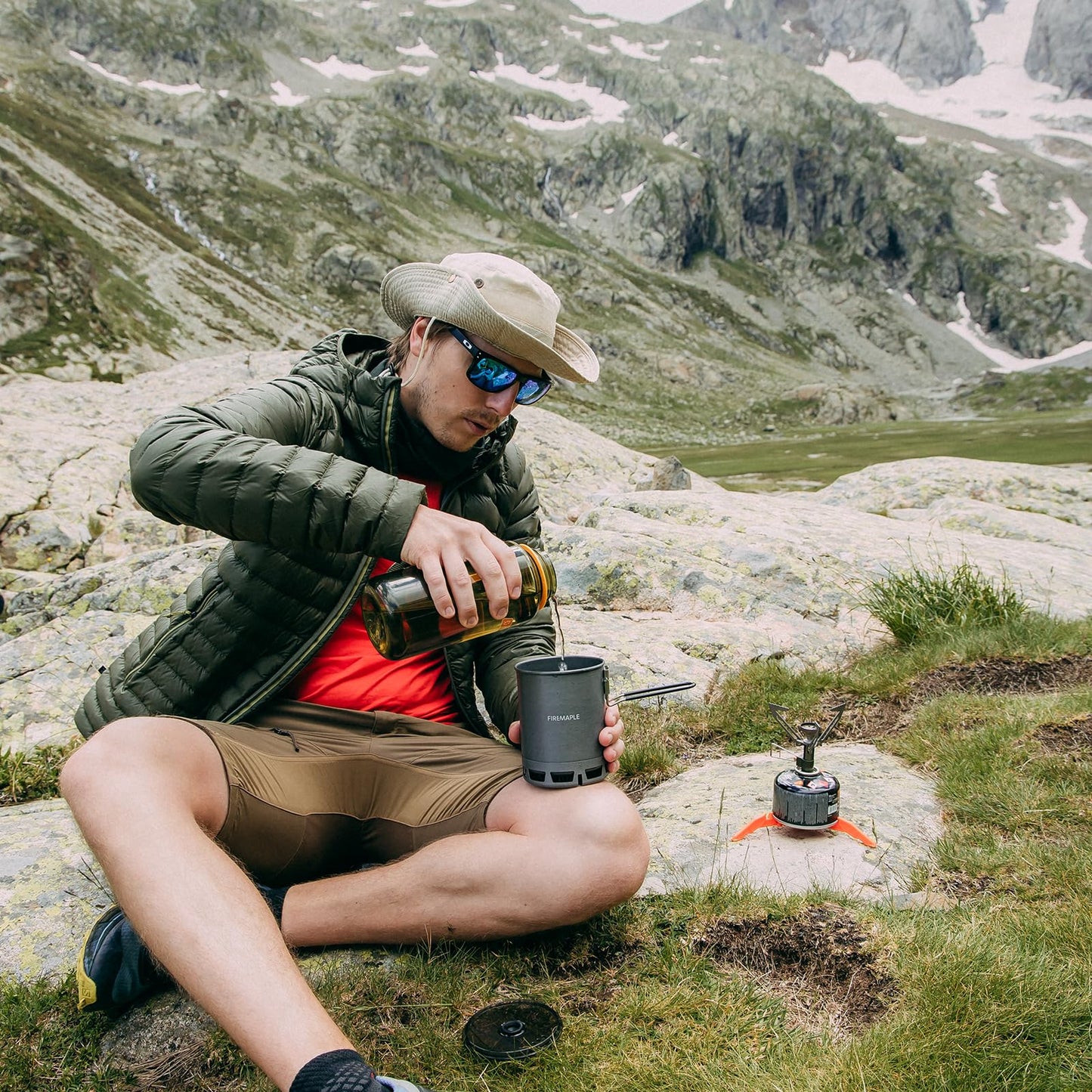 Fire-Maple 600ml G3 Petrel Ultralight Camping Pot Lightweight Outdoor High Efficiency Foldable Heat Exchanger Pot Portable for Hiking Travel (162g)