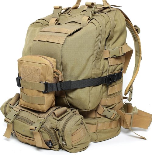 MOLLE Tactical Straps for Tripod, Gear & Backpack | Adjustable Tie Down Straps (7.5-22 Inch)- 2 Pack, Black