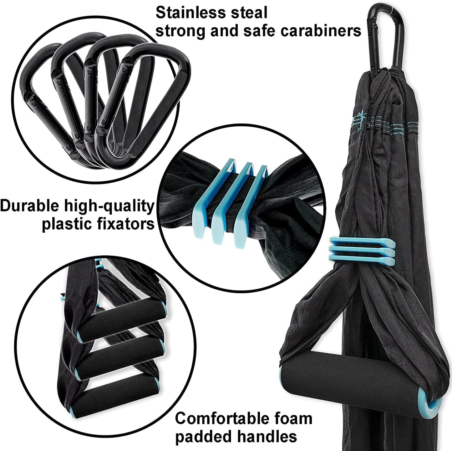 Aerial Yoga Swing Set - Hammock Hanging Swing - Sling Inversion Fly Kit - Antigravity Yoga Sling - Suspension Trapeze