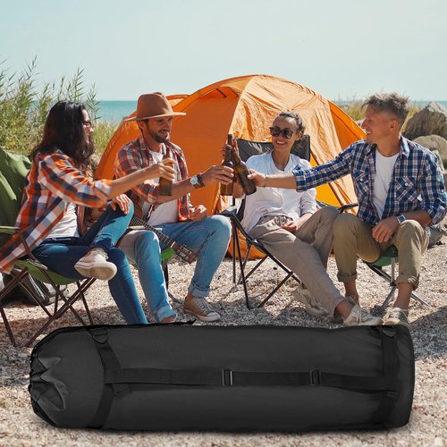 PATIKIL 48 Inch Camp Chair Replacement Bag, 1 Pack Foldable Camping Chair Bag 900D Oxford Large Mouth Carry Bag with Adjustable Shoulder Strap for Outdoor Camping, Black