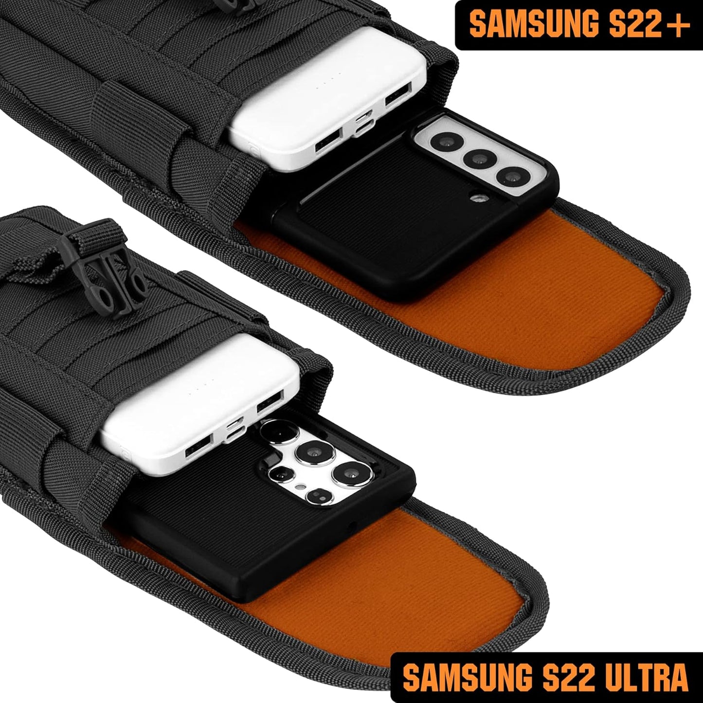 IronSeals Tactical Phone Holster Pouch, Tactical Smartphone Pouches Cellphone Case Molle Gadget Bag Molle Attachment Belt Holder Waist Bag for 4.7"-6.9" with US Flag Patch for iPhone 16 Pro/15 Pro