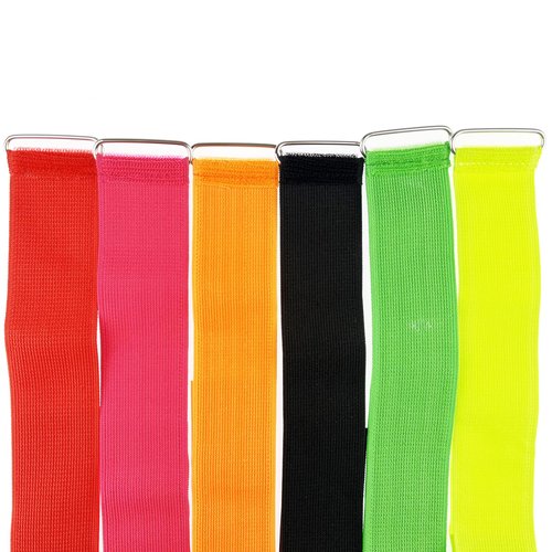 Miokun 6 Pack 3 Legged Race Bands Colorful Firm Elastic Tie Rope for Outdoor Fun (6)