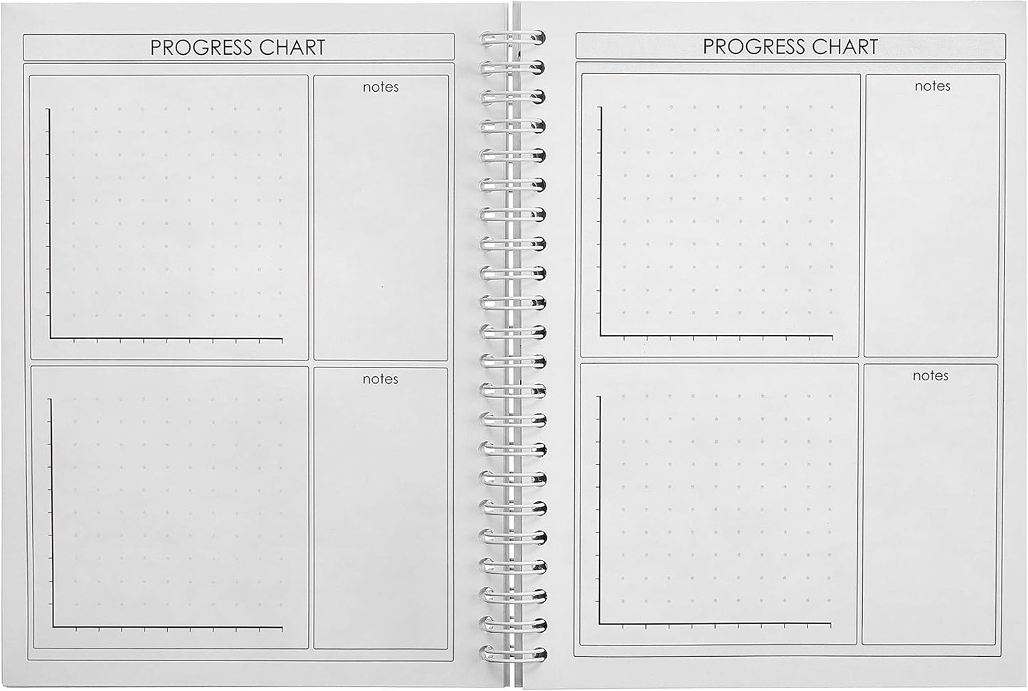 ProFit Fitness and Food Journal - Weight Loss Planner | Workout Log | Diet Notebook | Gym Exercise Diary - Easy-To-Use A5 Fit Book / 6x8 Inches / 140 Pages / Undated