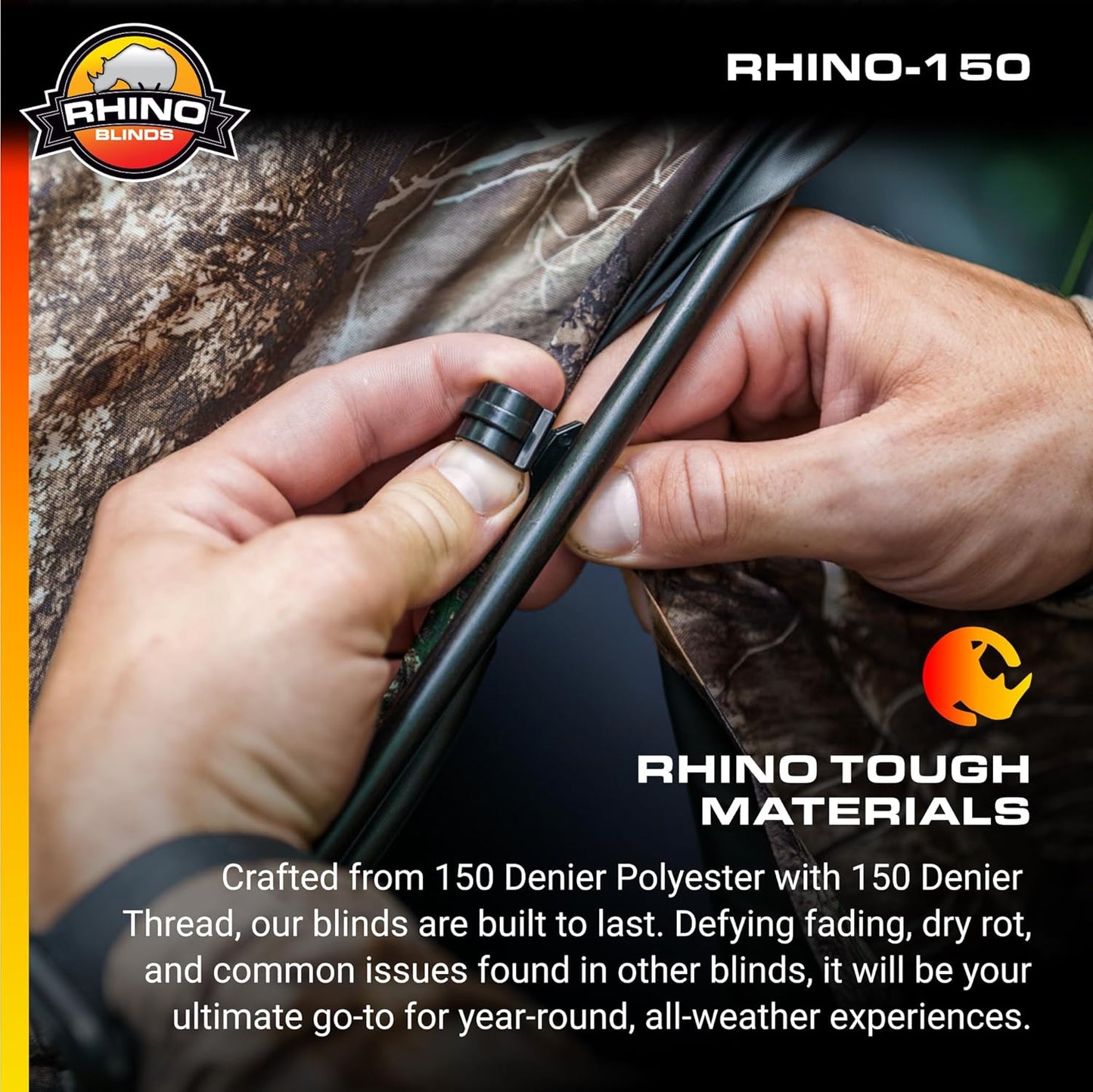 R150-RTE 3 Person Hunting Ground Blind, Realtree Edge