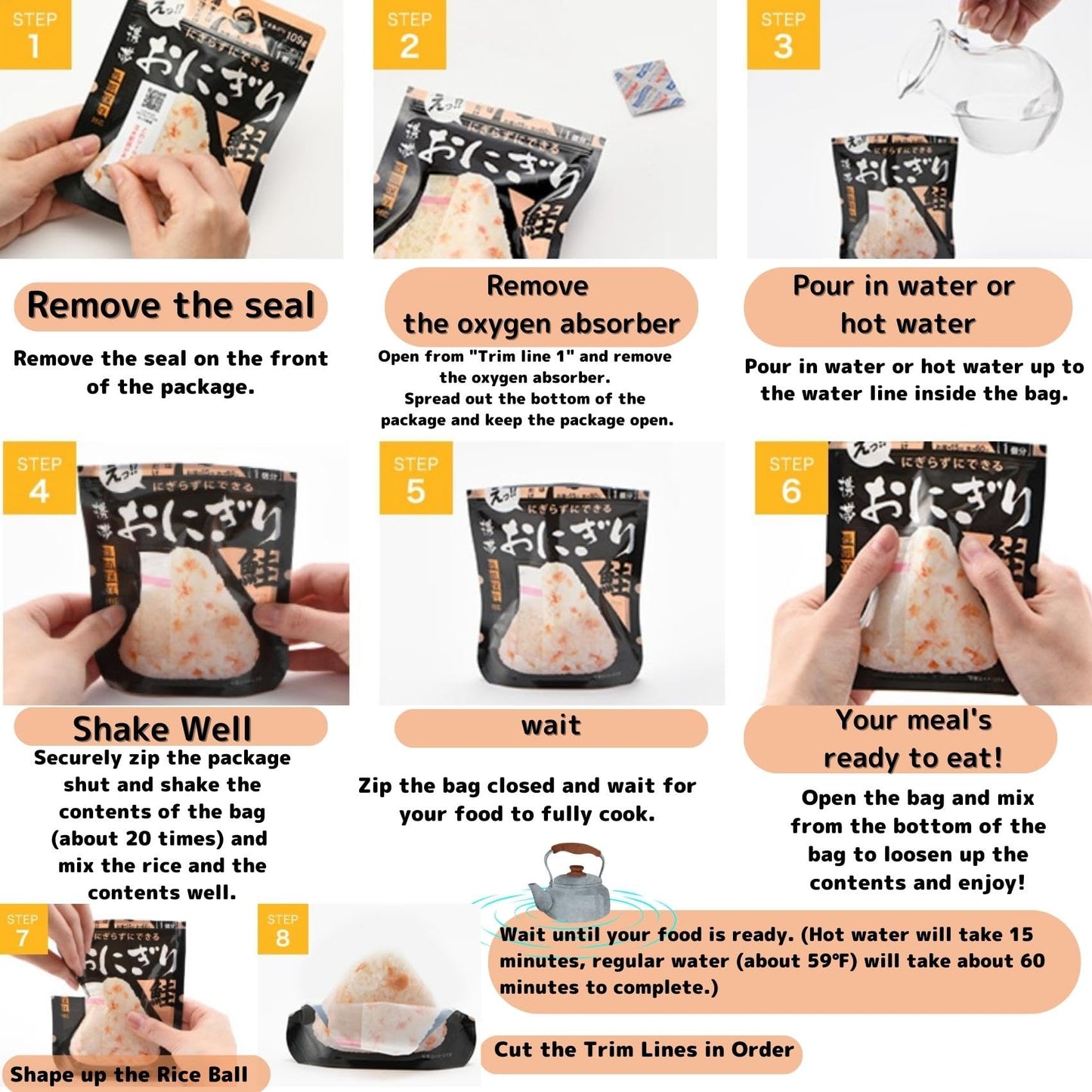 GOHAN JAPAN Kelp (Kombu) Onigiri portable 100% Japan based Alpha Dried Rice Ball 42g/1.5 oz(A filling 109g/3.8oz) for Camping Mountain Climbing Emergencies by Onisi Foods Japanese Company (3-Packs)