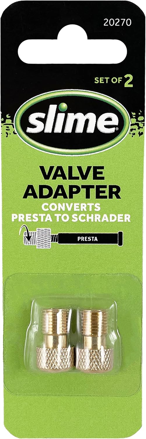 Slime 20270 Presta to Schrader Valve Adapter - 2 Pack