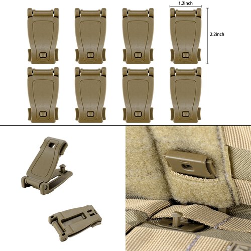 BOOSTEADY 36PCS Attachments for Tactical Backpack Vest Belt,D-Ring Grimloc Locking Gear Clip, Web Dominator Elastic Strings, Strap Management Tool Buckle,Hydration Tube Clips,Key Ring,MOLLE Bag