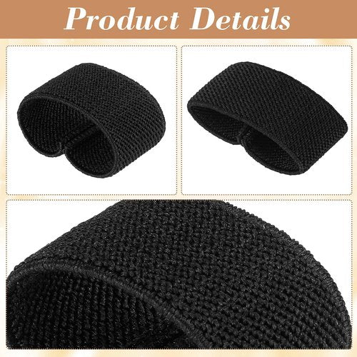 HINZIC 20Pcs Elastic Belt Strap Keepers Black Organizers Web Belt Loops Stays Backpack Strap Holders Heavy Duty Retainer Band for 1.38-1.57" Wide Belts/Straps
