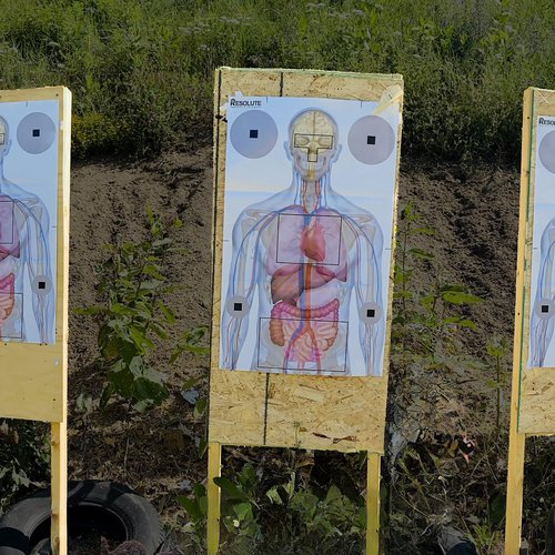 Resolute 23x35 Medically Designed Shooting Targets for The Range - 100% Anatomical Paper Silhouette - Gun Accessories for Pistols, Rifles, Airsoft, Air Pistols, BB & Pellet Shooting Practice (25)