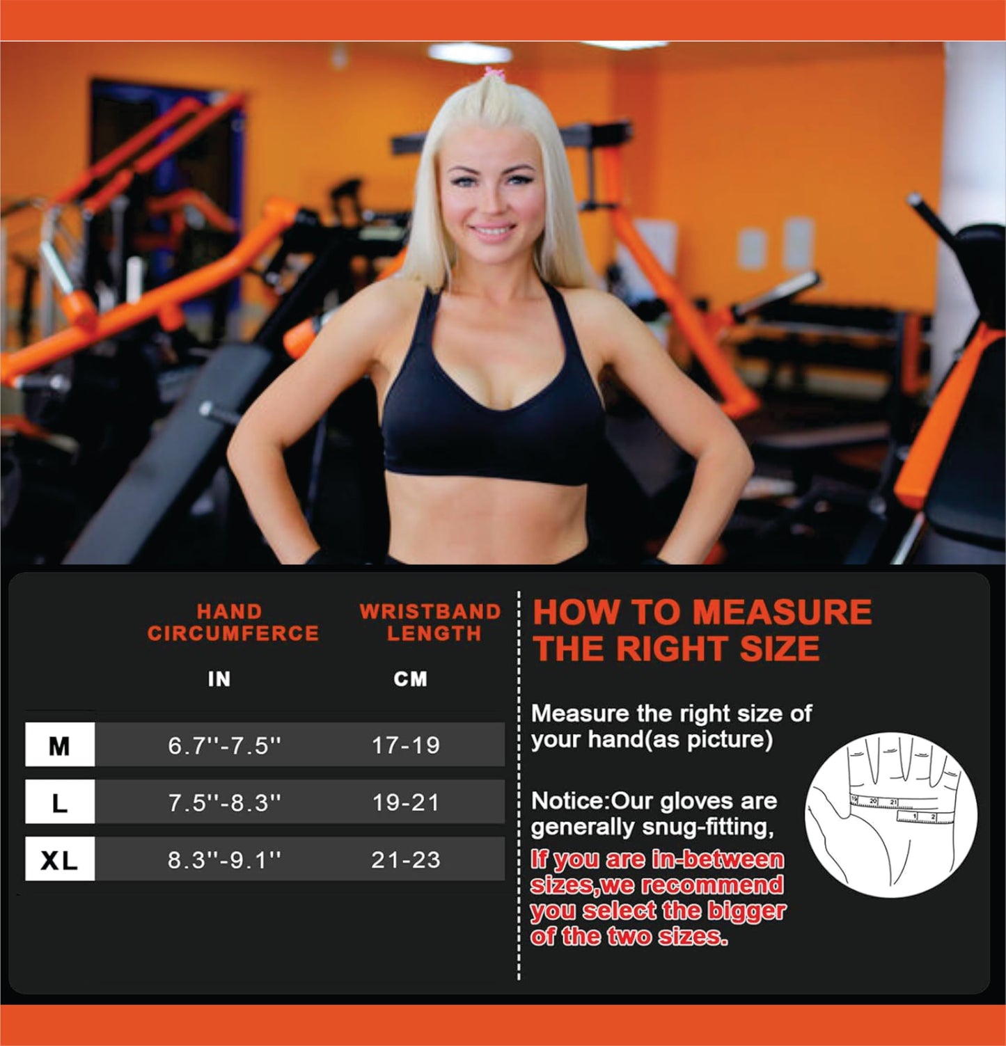 Grebarl Lightweight Gym Gloves, Weightlifting Gloves, Cycling Gloves, Tennis Gloves, Fitness Gloves Full Wrist Support, Breathable with Grip Protection Workout Gloves for Men & Women (X-Large)