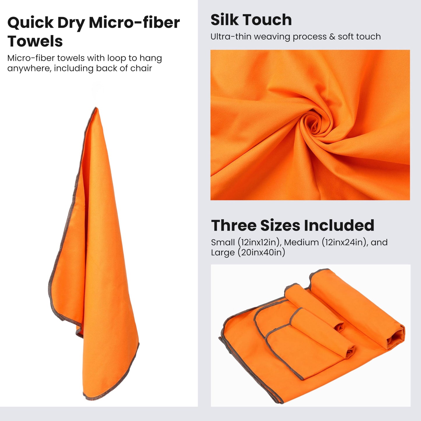 Advnture Club Portable Camping Chair with 3 Towels | Compact, Foldable & Sturdy - Lightweight Backpacking Chair for Camping, Hiking, Beach, Tailgates and More | 330 Lbs Capacity