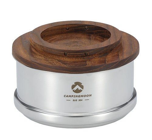 camping moon Mini Steamer φ4.7-Inch for Sierra Cup 304 Stainless Steel with Wood Lid S362-MG