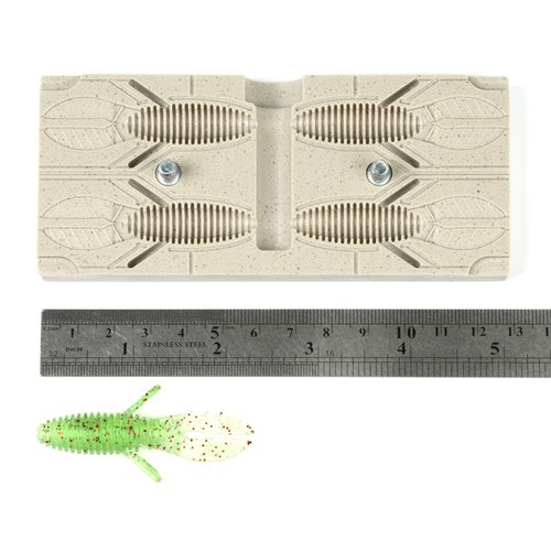 Soft Plastic Molds Lure Making Injection Molds Fishing Lures 4 Cavity Micro D Bomb 2.3''