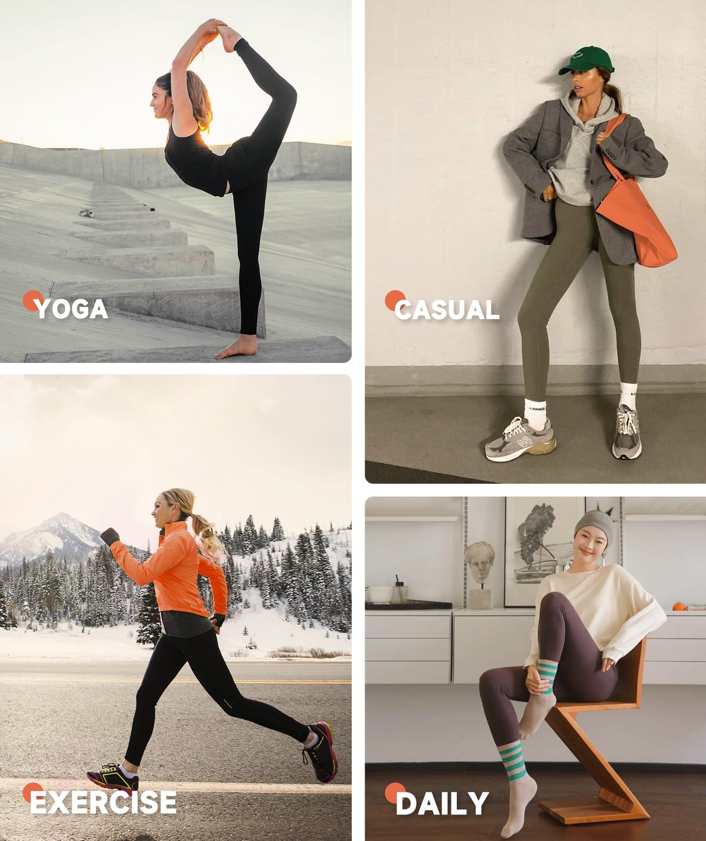 GAYHAY High Waisted Leggings for Women - Soft Opaque Slim Tummy Control Printed Pants for Running Cycling Yoga Mulberry Purple