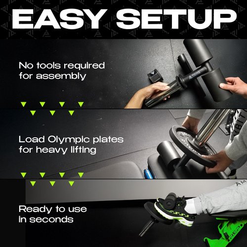 Premium Tib Bar Calf Workout Equipment - Anterior Tibialis Trainer Tibia Dorsi Calf Raise Machine - Tibialis Bar Knees Over Toes Equipment for Calves/Shins/Ankles, Fits 2" Olympic Weight Plates