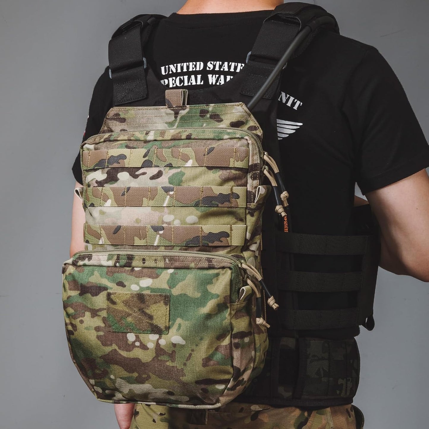 EXCELLENT ELITE SPANKER Tactical MOLLE Hydration Pack for 3L Hydration Water Bladder Molle Vest Accessory