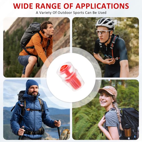 HAVANSIDY 4-Pack Silicone Bite Valve Replacement Nozzles Compatible with Osprey Hydration Bladders, Hydraulics Bite Valve Replacement for Water Reservoir - Red Valve Sheaths