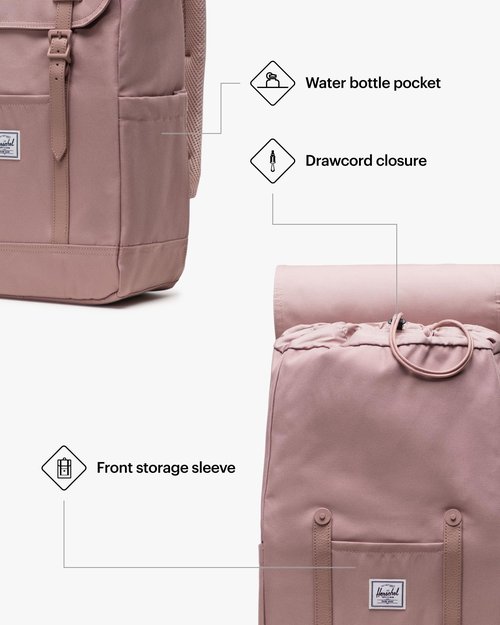 Herschel Supply Co. Retreat Backpack, Ash Rose, Standard-23L