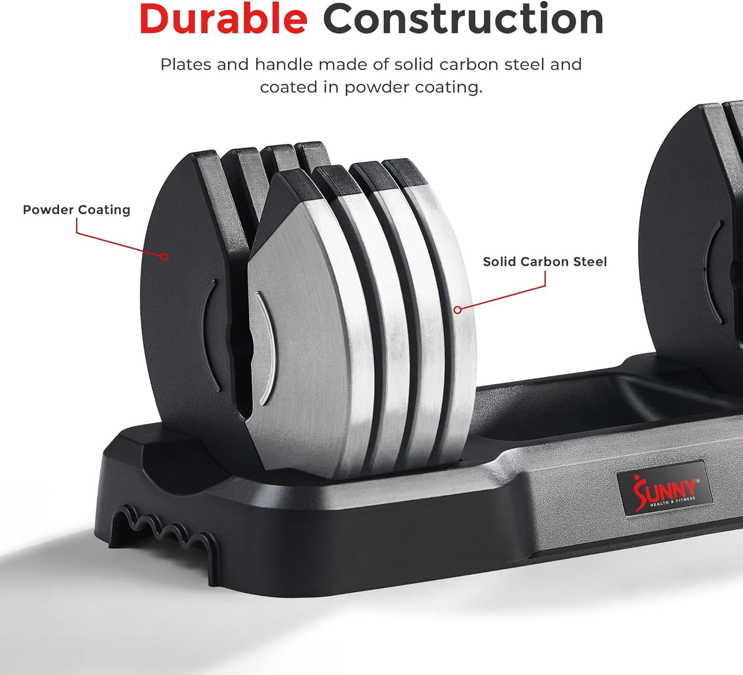 Sunny Health & Fitness Elite Adjustable Dumbbell