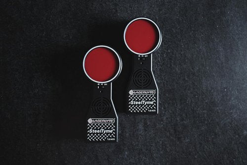 LaserLyte TLB-MOS Steel Tyme Laser Trainer Targets with Plinking Steel Sound and Flashing LED Lights for Reactive Laser Shooting and Dry Fire Practice