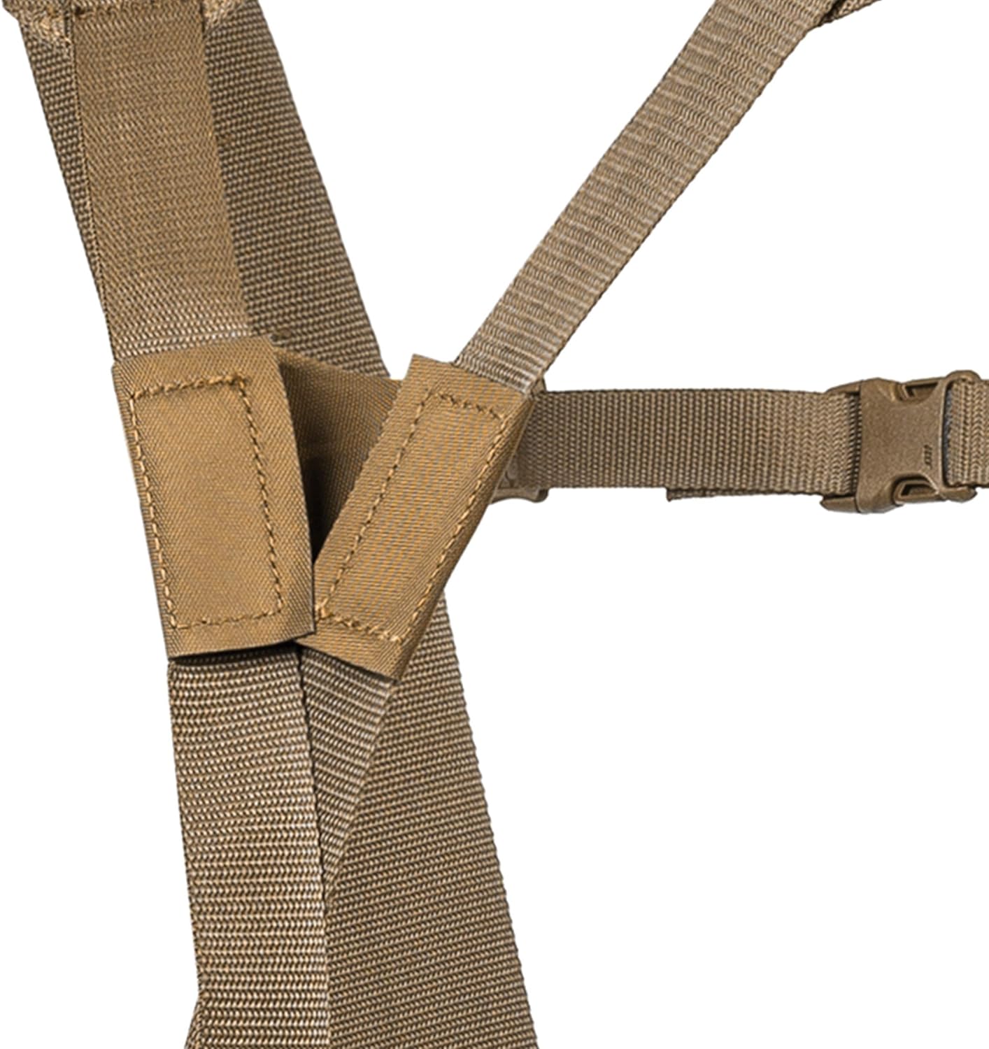 Tasmanian Tiger Warrior Belt MK III, Tactical Battle Belt, MOLLE Webbing, Chest Strap Carrying System, Medium, Coyote (TT-7655-346-M)