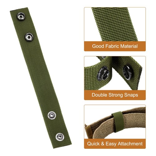 uxcell Duty Belt, 4Pcs - Fabric Belt Keepers with Double Snaps, Nylon Wide Belt Loop Accessories for Security Guard Equipment (Army Green)