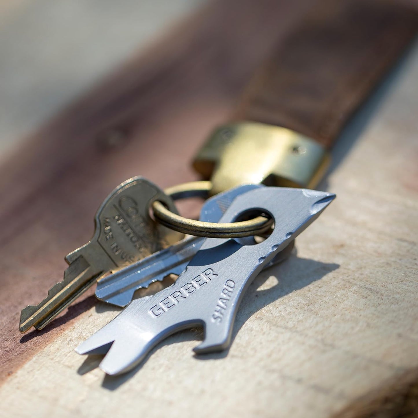 Gerber Gear Shard 7-in-1 Keychain Bottle Opener Multitool with Screwdriver, Gifts for Dad, Fathers and Men from Daughter, Wife or Son - Silver