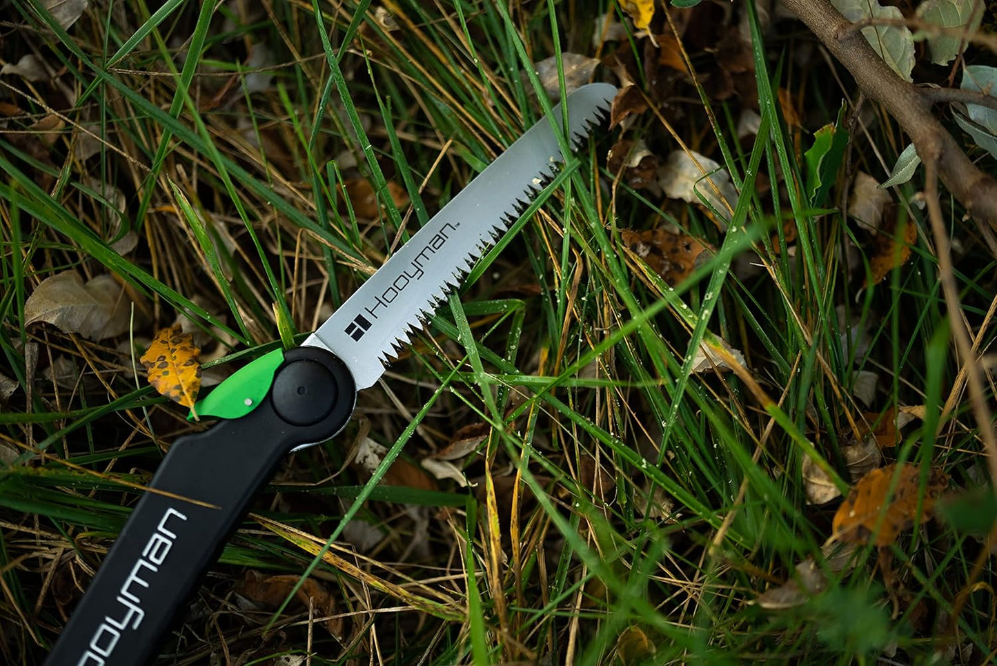 Hooyman Extendable Tree Saw with Compact Design, Detachable Handsaw and Telescoping Pole, No-Slip H-Grip, Impulse Hardened Teeth, and Wrist Lanyard for Tree Trimming, Hunting, Camping, and Outdoors