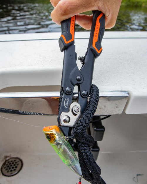 danco Lunar-I 8" Fishing Hook and Wire Cutter, Mini Bolt Cutter, Spring Loaded, Small Heavy Duty Wire/Cable Cutter, Saltwater Resistant, Cuts Hooks, Wire, & Cables | Spring Loaded with Rubber Grips