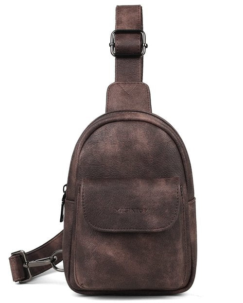 MASINTOR Small Sling Bag for Women Fashion Fanny Pack Crossbody Bags for Women Sling Backpack for Travel Mocha Cofee