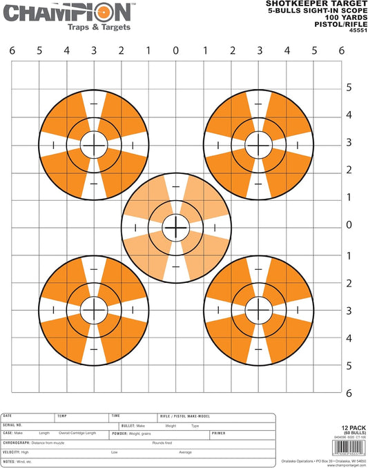 Champion Shop keeper Large Sight-In Target (Pack of 12)