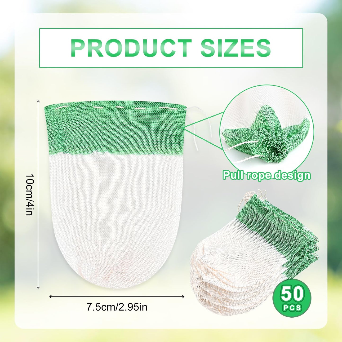 50PCS Propane Lantern Mantles String Tie Lantern Mantles Lantern Cover U-Shape Gas Lamp Mantles for Outdoor Camping Lantern, 7.5 × 10cm