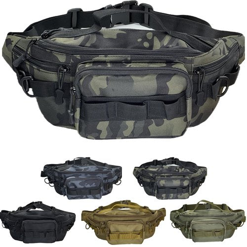 Chardime Fanny Pack for men -tactical fanny pack for men, Sports and Outdoor Activities,Multiple Pockets and Compartments,Fanny Pack for Men Crossbody（Green camouflage）…