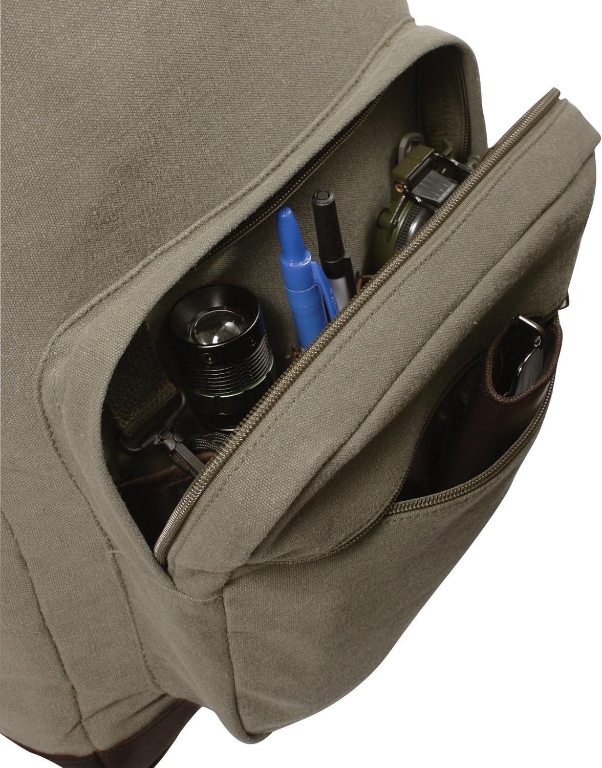 Rothco Vintage Canvas Teardrop Backpack With Leather Accents