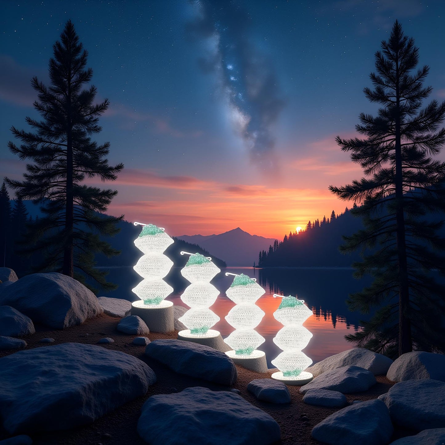 4 Pack White Lantern Mantles Bulk Accordion Shape 95 On Attractive design,Simplicty Fashionable Lantern Accessories,Lights and Lanterns